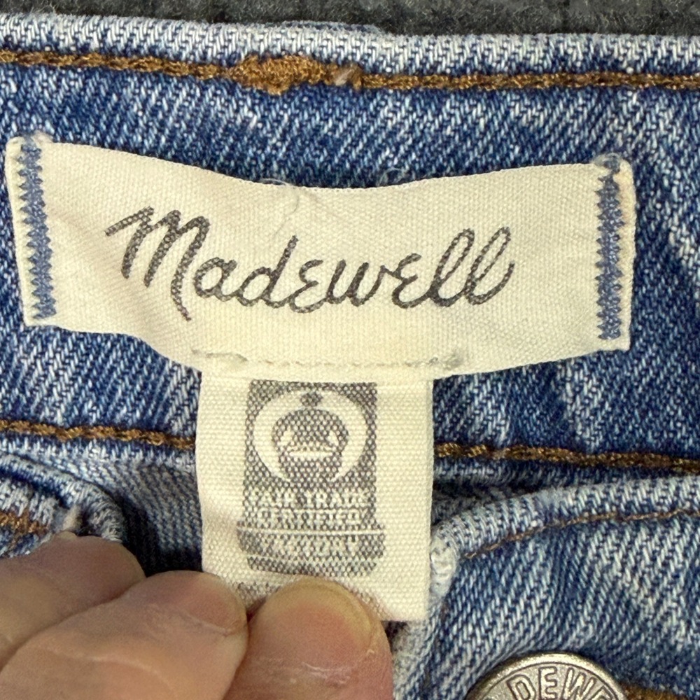 Madewell Jeans Womens 25 Light Blue The Perfect Vintage Crop Distressed 8589 - Picture 5 of 10